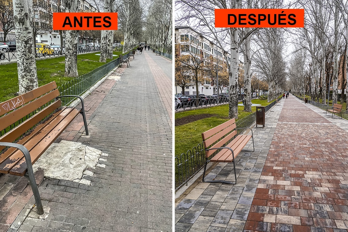 Terminan las obras de remodelación del Paseo de la Chopera de Torrejón de Ardoz paseo chopera obras